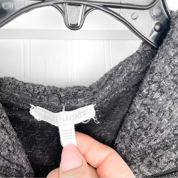 EILEEN FISHER Full Zip Long Hoodie Gray XS - Picture 4 of 6